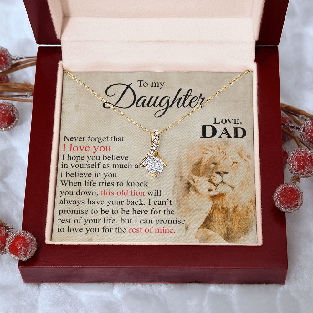 Mother Daughter Gift Ideas, To My Daughter Gift Necklace from Mom, Jewelry Pendant Present for Daughter, Birthday Christmas Gift Graduation Gifts for Daughters, Mother and Daughter Necklace 23 Alluring Beauty Necklace