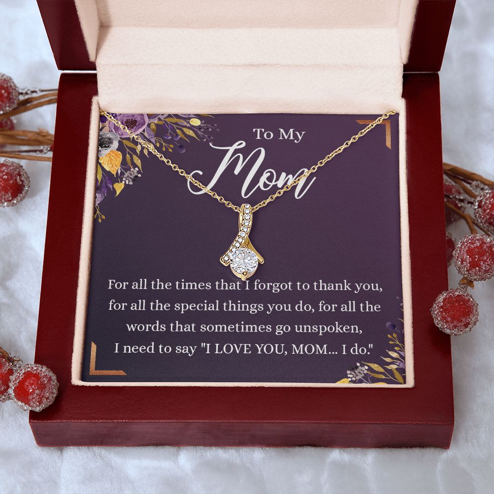 To My Mother Gift Necklace To Mom, Mother, Mommy, Momma from Child Special Mother Gift for Birthday Mothers Day Retriment Anniversary Hoiday Present for Mom Necklace for Women Alluring Beauty Necklace