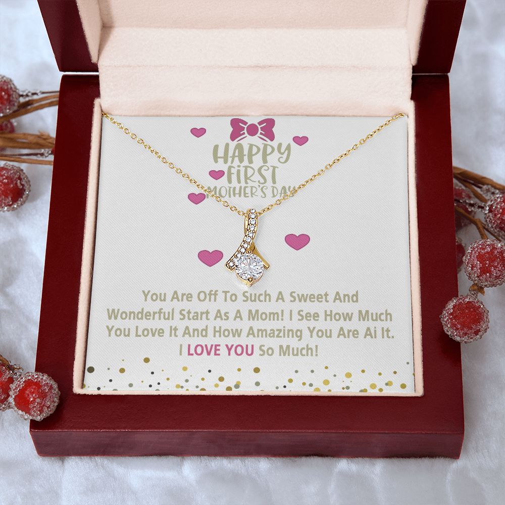 Mom Necklace Gifts for Mom from Daughter to Mom Gifts for Mothers Day from Daughter, To My Mom Necklace from Daughter to Mom Birthday Gifts Necklace with Message Card and Gift Box15 Alluring Beauty Necklace