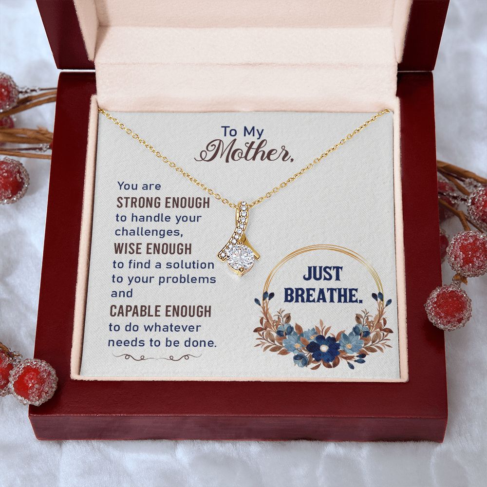 To My Mother Necklace Pendant Gift From Daughter In Law Necklace Strong Enough Gift For To Mom Happy Mother's Day Mother In Law Gift On Birthday Anniversary Gift 30821 Alluring Beauty Necklace