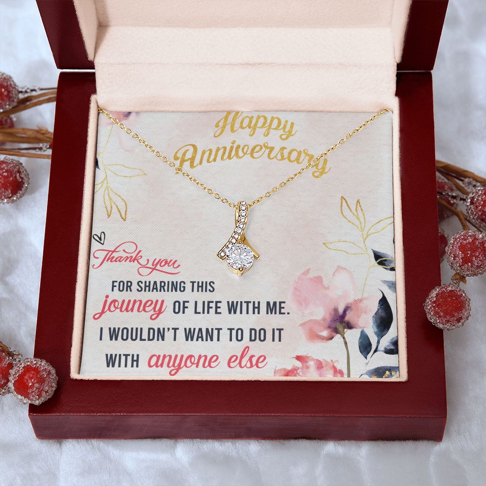 To My Wife Necklace, Wedding Anniversary Jewelry For Women, Necklace For Wife from Husband, Gift For Wife Birthday Gifts From Husband Necklace, Jewelry With Message Card In A Gift Box9 Alluring Beauty Necklace