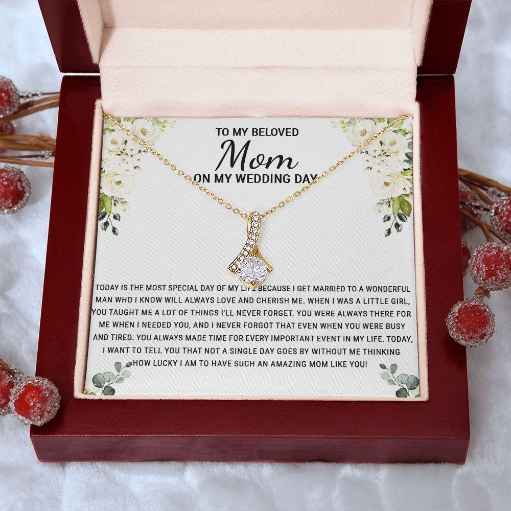 To My Mom Necklace, Gift For Mom, Mother's Day Gift from Daughter, Mom Jewelry Gift for Mothers Day, Birthday Gift for Mother, Moms Gift from Daughter Son, Necklace for Mom Mother 1 Alluring Beauty Necklace