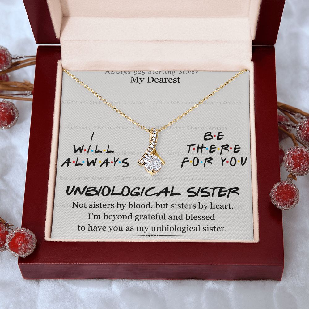 To My Unbiological Sister Necklace Pendant Gift for Soul Sister Unbiological Sister Gift for Women Girls My Unbiological Sister Jewelry Birthday Gift Idea 301 Alluring Beauty Necklace