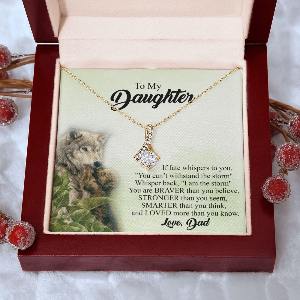 Mother Daughter Gift Ideas, To My Daughter Gift Necklace from Mom, Jewelry Pendant Present for Daughter, Birthday Christmas Gift Graduation Gifts for Daughters, Mother and Daughter Necklace 27 Alluring Beauty Necklace