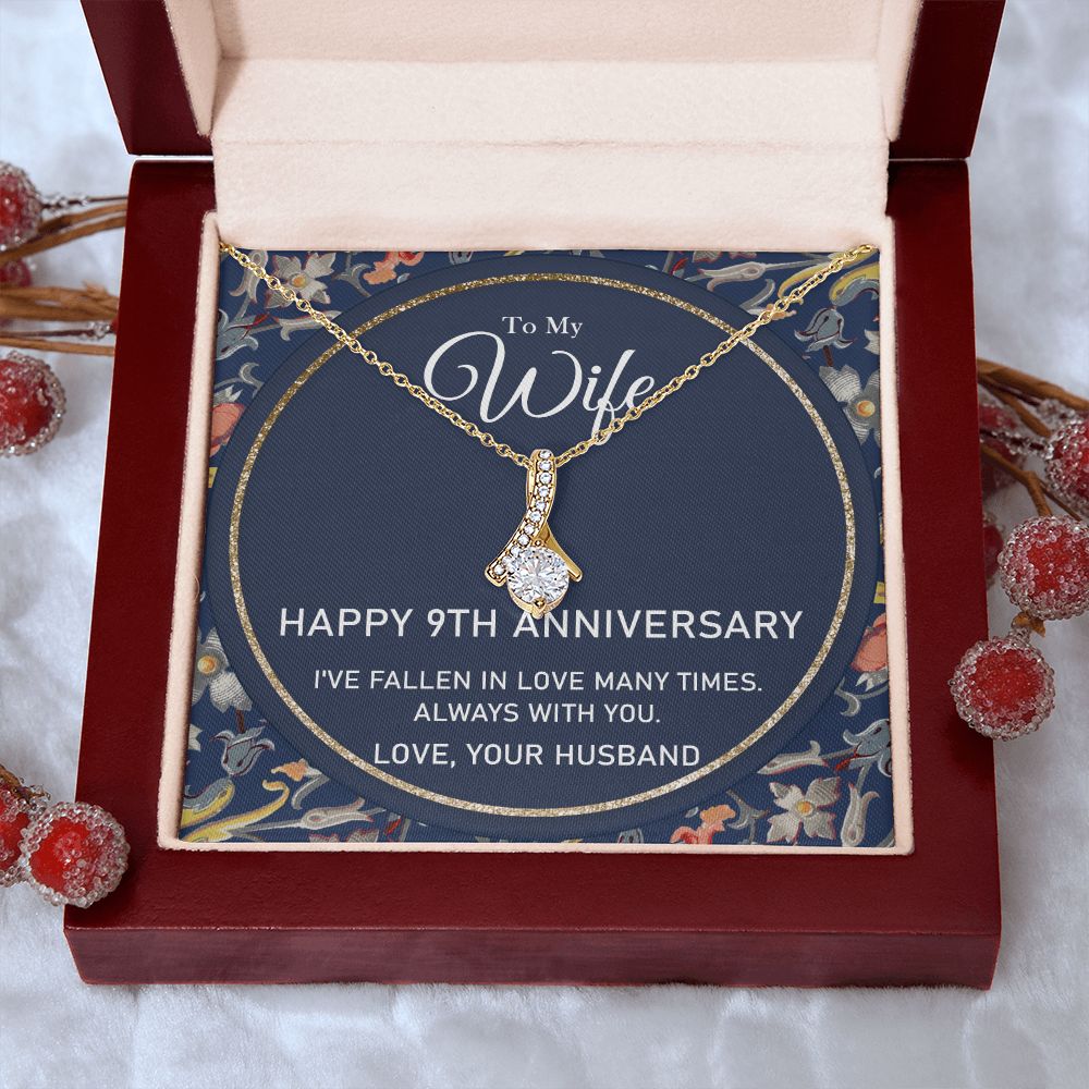 To My Wife Necklace from Husband, Personalized Necklace for Women, Luxury Necklace for Wife from Man Men, Wedding Anniversary Present For Wife, Beautiful Wife Jewelry Christmas Birthday Gifts For Wife6 Alluring Beauty Necklace