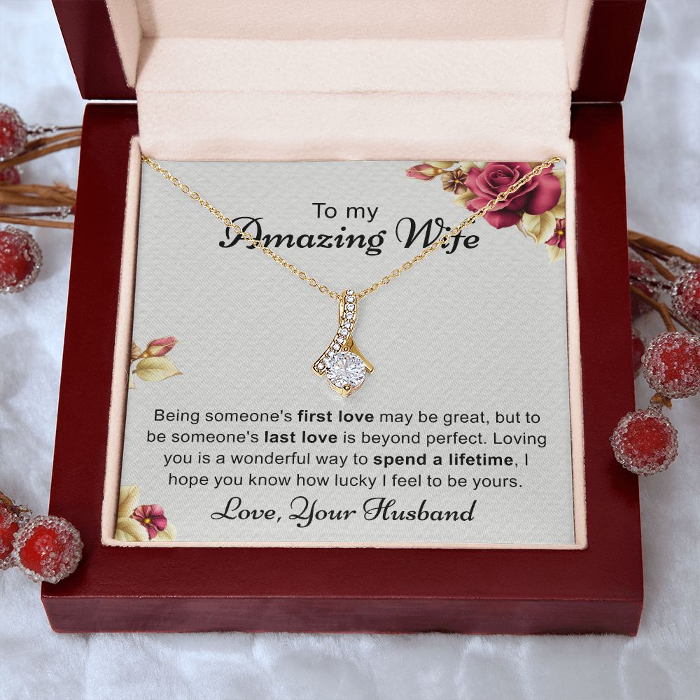 Birthday Gifts For Wife, Necklace Gifts For Wife From Husband, To My Wife Jewelry For Women , To My Wife Necklace  from Husband Wedding Anniversary Present For Wife, Beautiful Wife Jewelry Christmas 6 Alluring Beauty Necklace