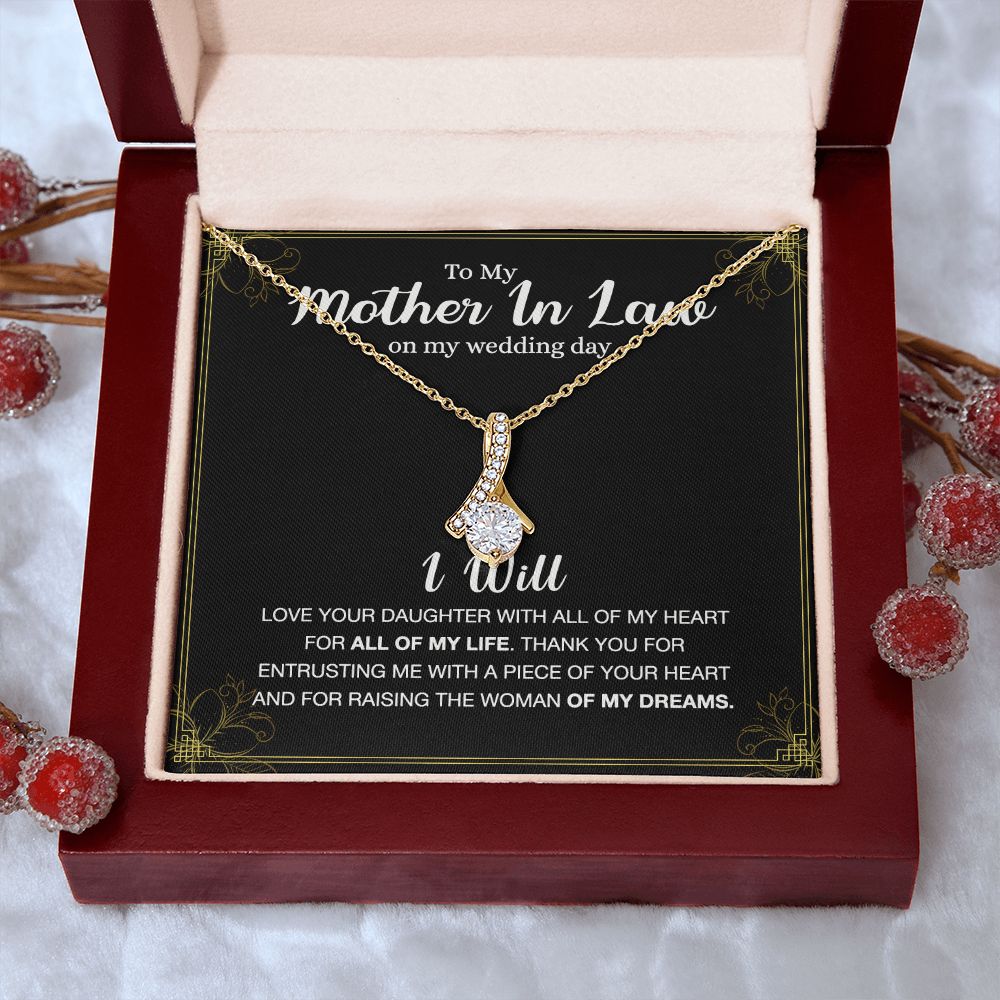 Mother Of The Bride Gift From Groom, Mother In Law Gift on Wedding Day from Groom, Gifts for Mother of the Bride, Future Mother-In-Law Alluring Beauty Necklace