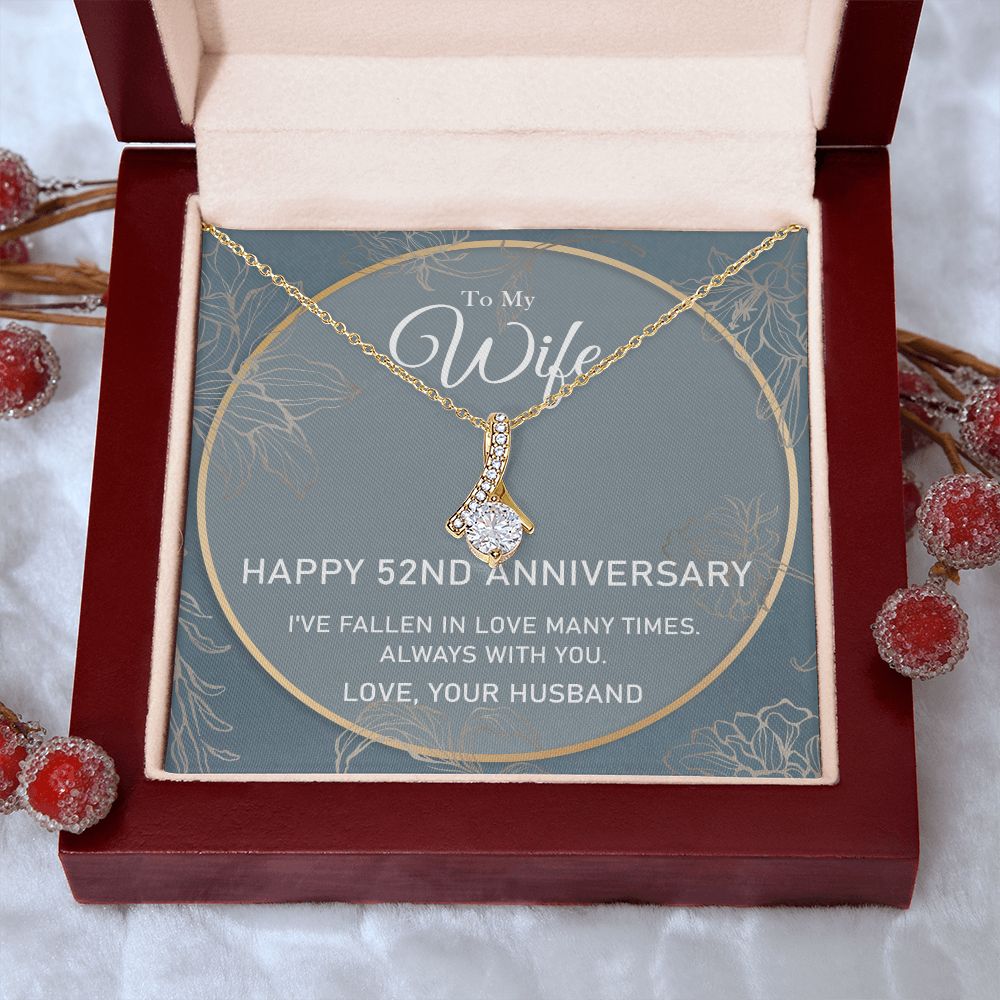 To My Wife Necklace from Husband, Personalized Necklace for Women, Luxury Necklace for Wife from Man Men, Wedding Anniversary Present For Wife, Beautiful Wife Jewelry Christmas Birthday Gifts For Wife5 Alluring Beauty Necklace