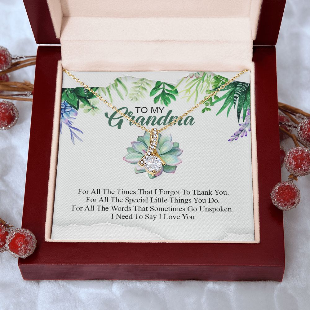 To My Grandma Necklace, Gift for Grandmother Necklace, Mothers Day Gift For Grandma Nana, Grandma Jewelry From Grandchildren GrandKids , Jewelry Box Gift For Grandma Grandmother19 Alluring Beauty Necklace