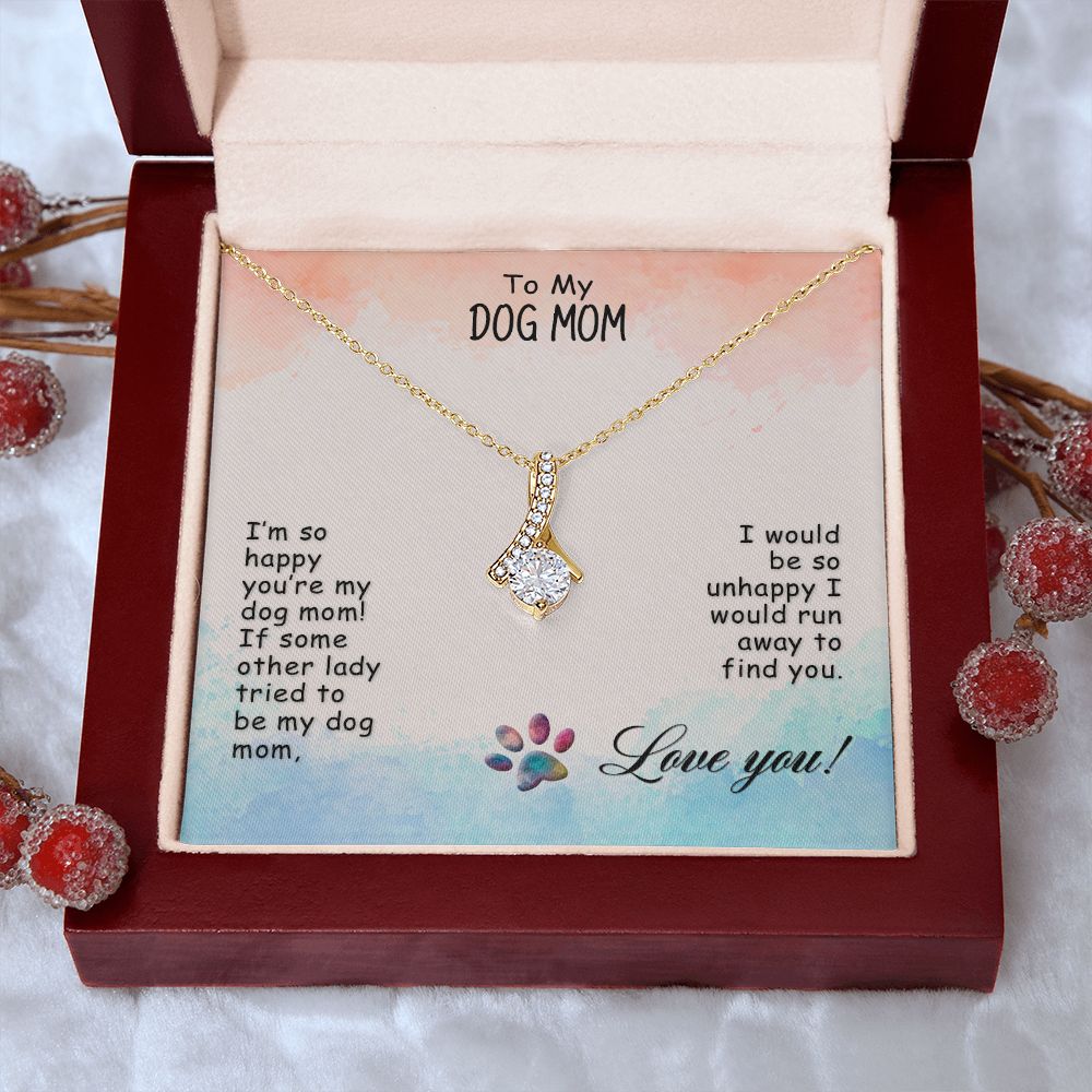 Love Knot Necklace, Dog Mom Gift For Mother's Day, Dog Mom Necklace For Women, Dog Mama Sentimental Gift, Dog Lover Gifts For Her, Unique2 Alluring Beauty Necklace