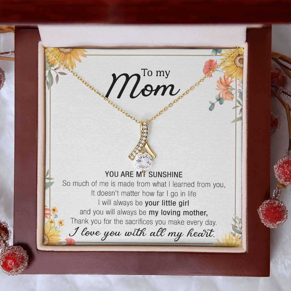 Mom Necklace Gifts for Mom from Daughter to Mom Gifts for Mothers Day from Daughter, To My Mom Necklace from Daughter to Mom Birthday Gifts Necklace with Message Card and Gift Box13 Alluring Beauty Necklace
