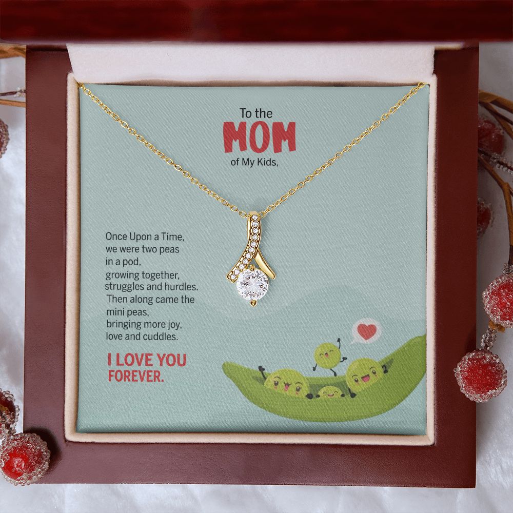 To My Mom Peas Pod Necklace From Kids, Gift For Mom On Mother's Day Jewelry Mom Alluring Beauty Necklace