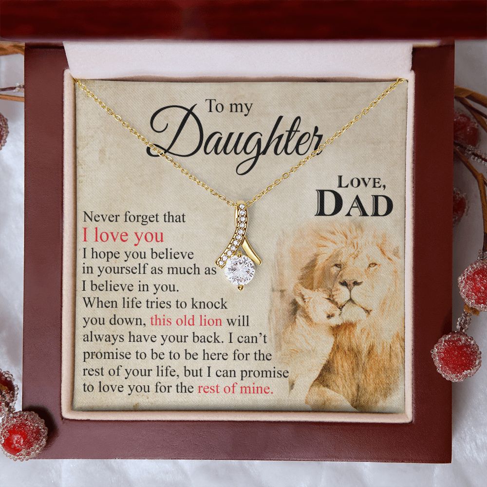 Mother Daughter Gift Ideas, To My Daughter Gift Necklace from Mom, Jewelry Pendant Present for Daughter, Birthday Christmas Gift Graduation Gifts for Daughters, Mother and Daughter Necklace 23 Alluring Beauty Necklace