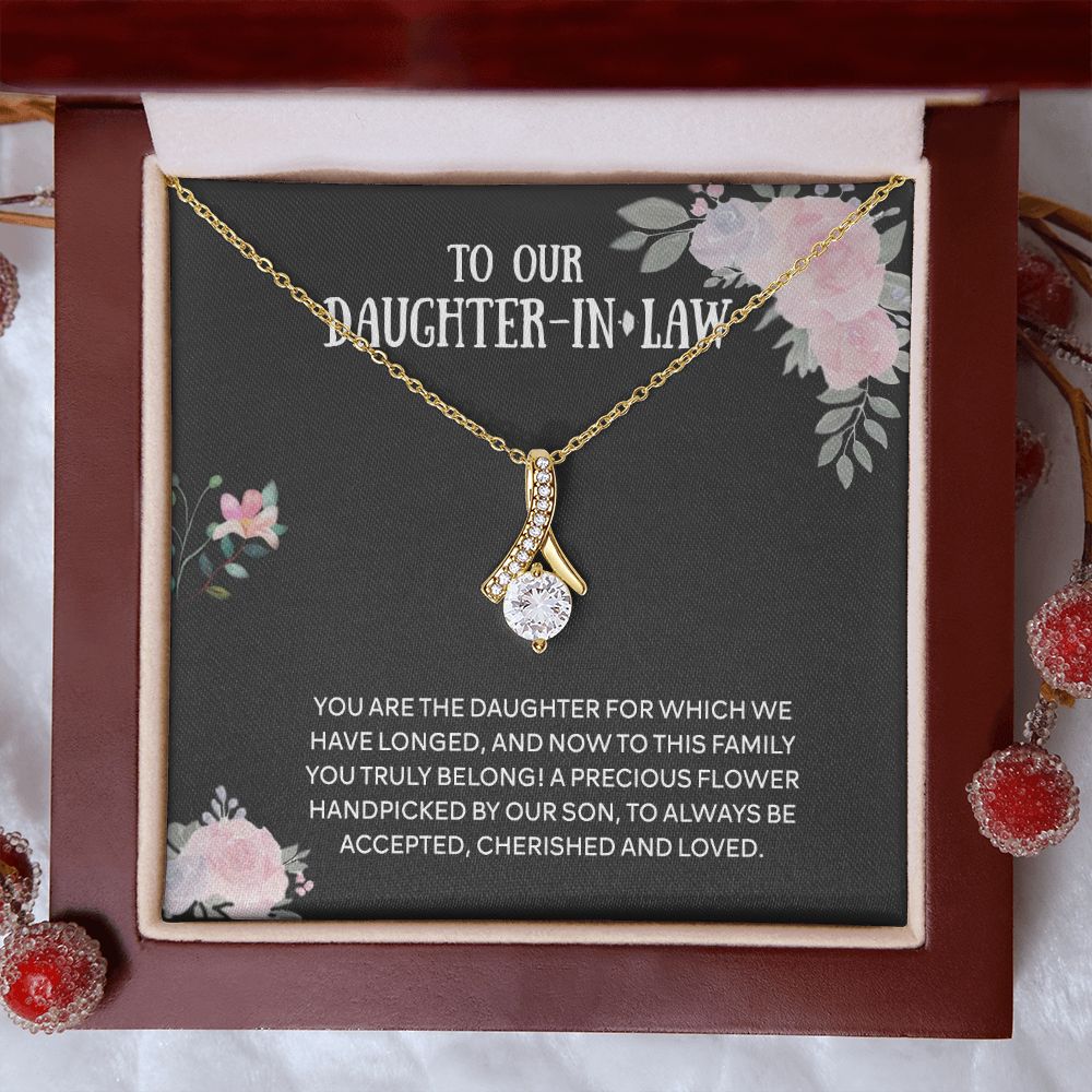 To Our Daughter-in-law Necklace from Mother-in-law Daughter-in-law Birthday Gift Alluring Beauty Necklace