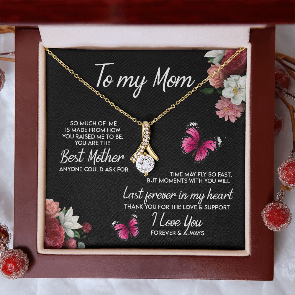 To My Mom Necklace, Gift For Mom, Mother's Day Gift from Daughter, Mom Jewelry Gift for Mothers Day, Birthday Gift for Mother, Moms Gift from Daughter Son, Necklace for Mom Mother 13 Alluring Beauty Necklace