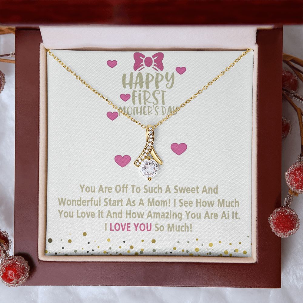 Mom Necklace Gifts for Mom from Daughter to Mom Gifts for Mothers Day from Daughter, To My Mom Necklace from Daughter to Mom Birthday Gifts Necklace with Message Card and Gift Box15 Alluring Beauty Necklace