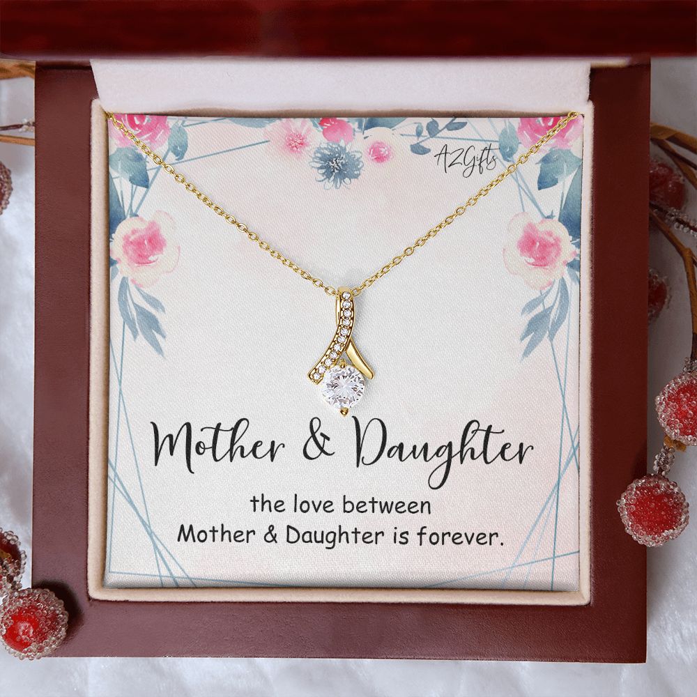 Mom Necklace Gifts for Mom from Daughter to Mom Gifts for Mothers Day from Daughter, To My Mom Necklace from Daughter to Mom Birthday Gifts Necklace with Message Card and Gift Box Alluring Beauty Necklace