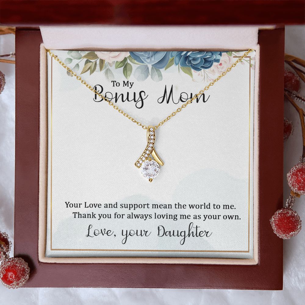 Mother Daughter Necklace as Daughter Gift from Mom, Mom Necklace as Christmas Gift for Mom from Son, Birthday Gift for Mother in Law Necklace, Bonus Mom Gifts for Step Mom Necklace6 Alluring Beauty Necklace