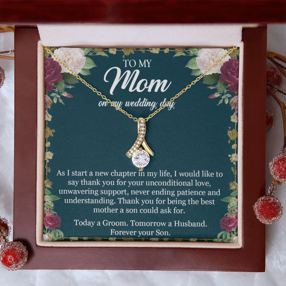 To My Mom Necklace, Gift For Mom, Mother's Day Gift from Daughter, Mom Jewelry Gift for Mothers Day, Birthday Gift for Mother, Moms Gift from Daughter Son, Necklace for Mom Mother 3 Alluring Beauty Necklace
