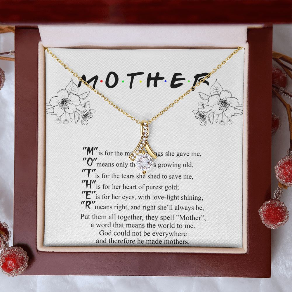 Mom Necklace Gifts for Mom from Daughter to Mom Gifts for Mothers Day from Daughter, To My Mom Necklace from Daughter to Mom Birthday Gifts Necklace with Message Card and Gift Box2224 Alluring Beauty Necklace