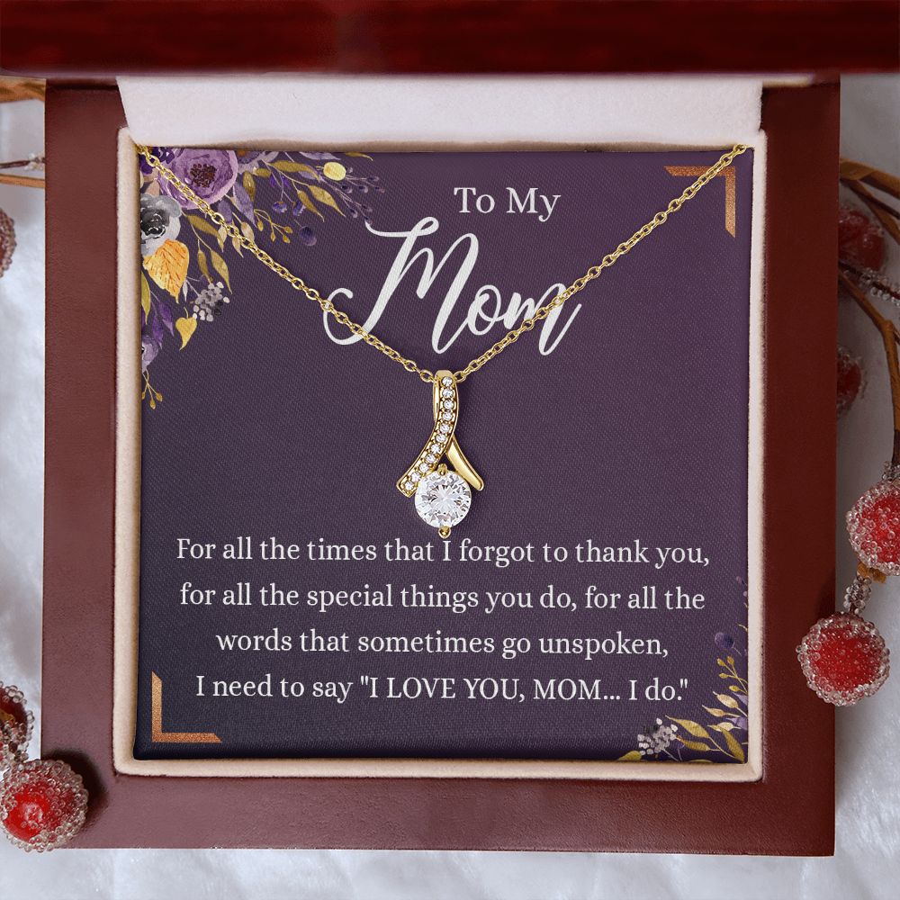To My Mother Gift Necklace To Mom, Mother, Mommy, Momma from Child Special Mother Gift for Birthday Mothers Day Retriment Anniversary Hoiday Present for Mom Necklace for Women Alluring Beauty Necklace