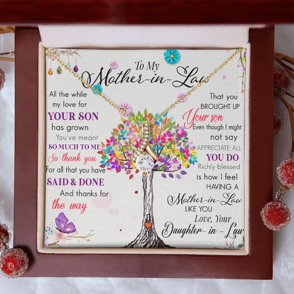 Mother in Law Necklace, Jewelry for Women, Future Mother in Law Gifts from Daughter in Law, Mother of Bride Gifts For Mother in Law, Birthday Gifts For Mother In Law From Daughter In Law72323 Alluring Beauty Necklace