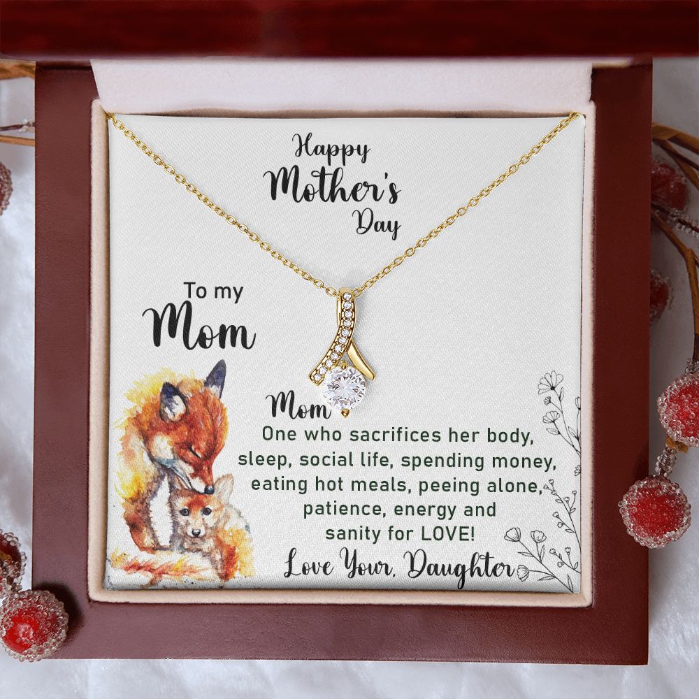 Mom Necklace Gifts for Mom from Daughter to Mom Gifts for Mothers Day from Daughter, To My Mom Necklace from Daughter to Mom Birthday Gifts Necklace with Message Card and Gift Box2223 Alluring Beauty Necklace