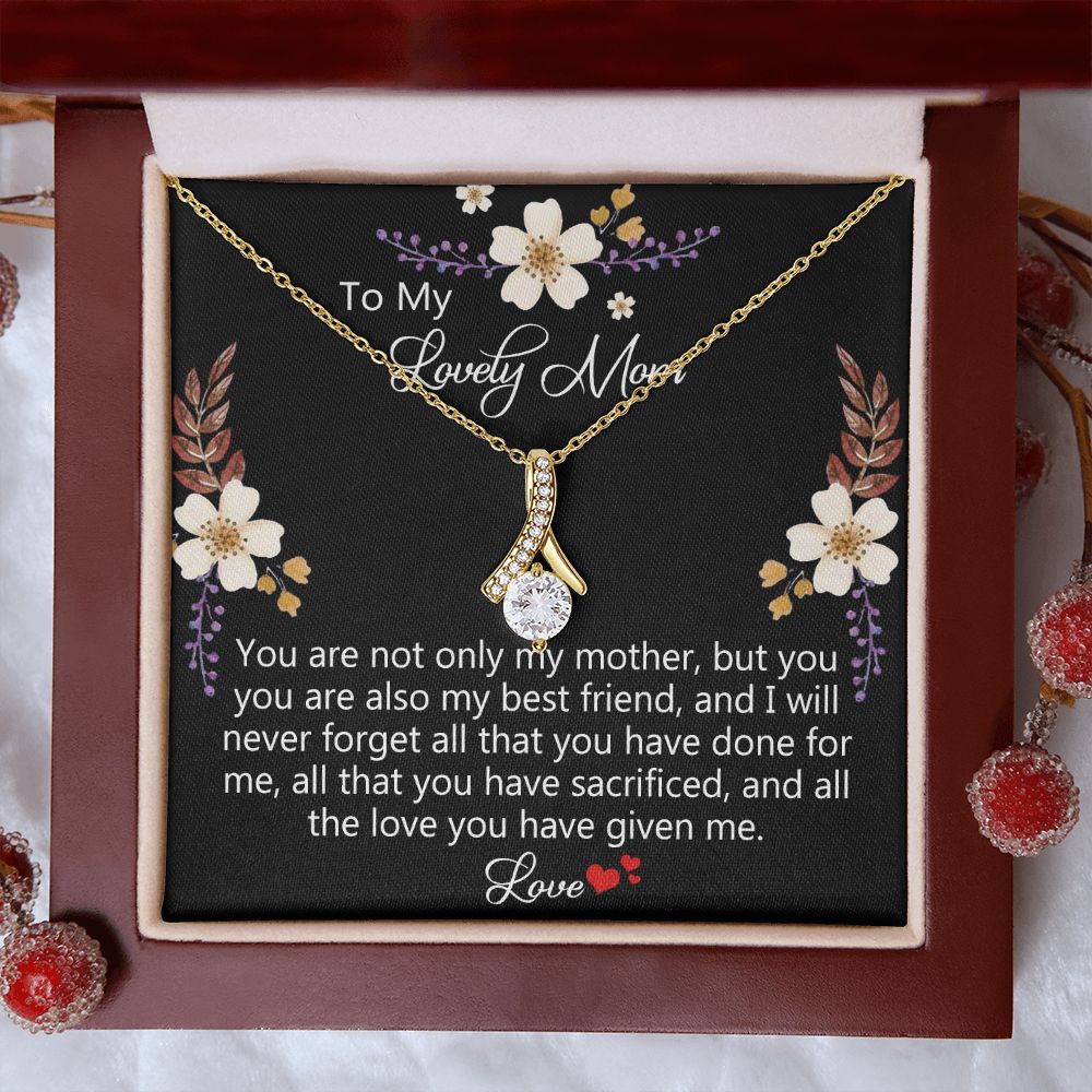 To My Mom Necklace, Gift For Mom, Mother's Day Gift from Daughter, Mom Jewelry Gift for Mothers Day, Birthday Gift for Mother, Moms Gift from Daughter Son, Necklace for Mom Mother15 Alluring Beauty Necklace