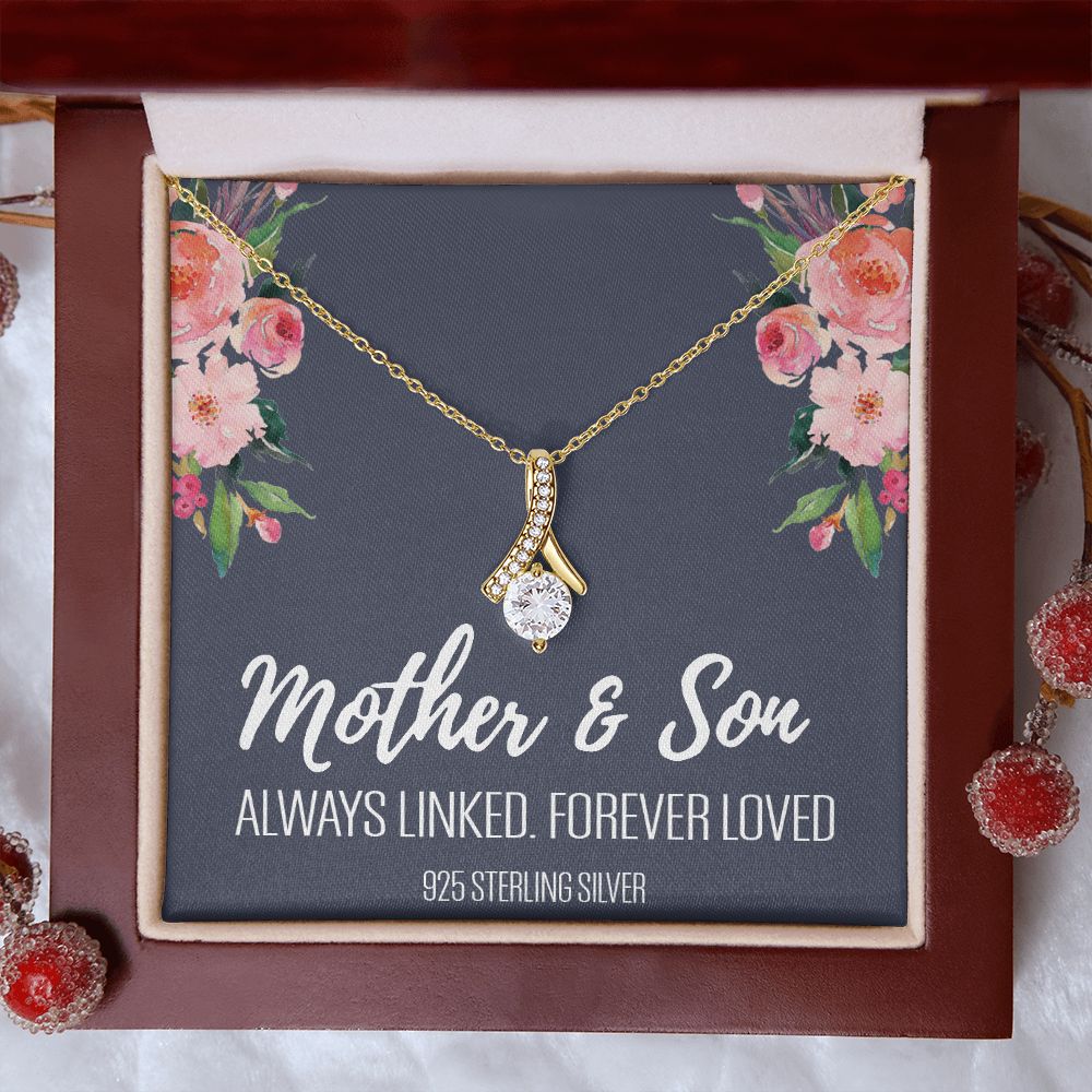 Gift For Mom From Son, Mother Son Gifts, Happy Mother's Day Necklace, Mom Gift Alluring Beauty Necklace