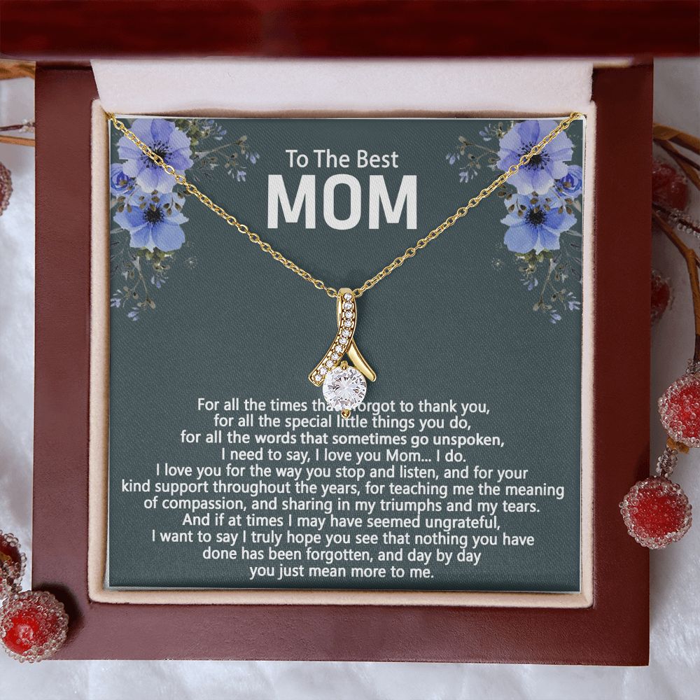 To The Best Mom Love Knot Necklace Gift For Mom On Mother's Day Alluring Beauty Necklace