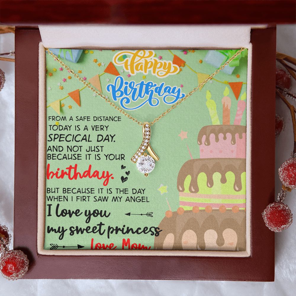 Mother Daughter Gift Ideas, To My Daughter Gift Necklace from Mom, Jewelry Pendant Present for Daughter, Birthday Christmas Gift Graduation Gifts for Daughters, Mother and Daughter Necklace 31 Alluring Beauty Necklace