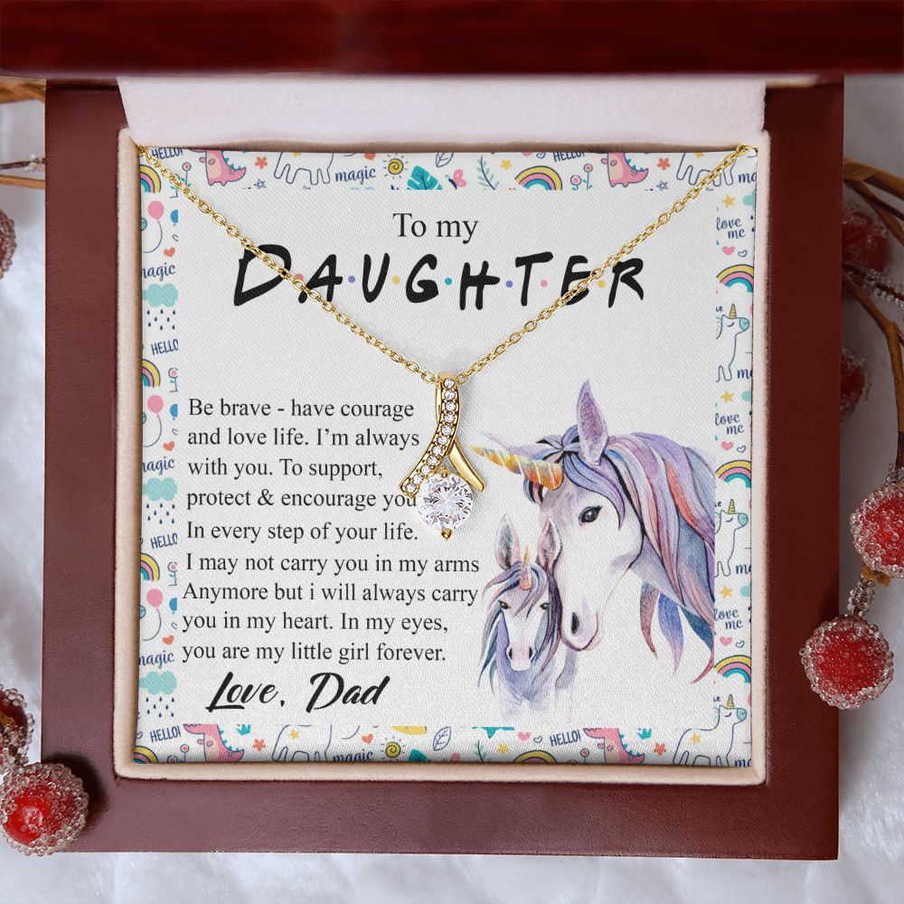 Mother Daughter Gift Ideas, To My Daughter Gift Necklace from Mom, Jewelry Pendant Present for Daughter, Birthday Christmas Gift Graduation Gifts for Daughters, Mother and Daughter Necklace 22 Alluring Beauty Necklace