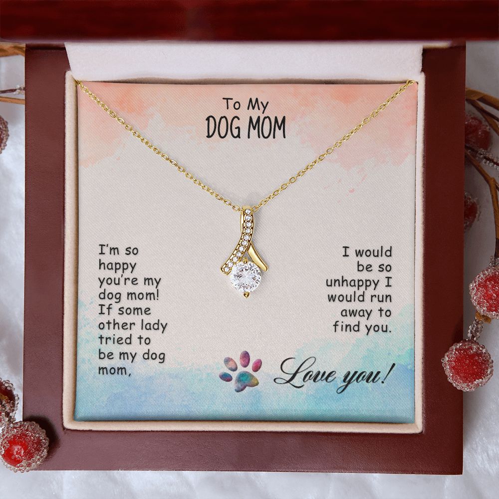 Love Knot Necklace, Dog Mom Gift For Mother's Day, Dog Mom Necklace For Women, Dog Mama Sentimental Gift, Dog Lover Gifts For Her, Unique2 Alluring Beauty Necklace