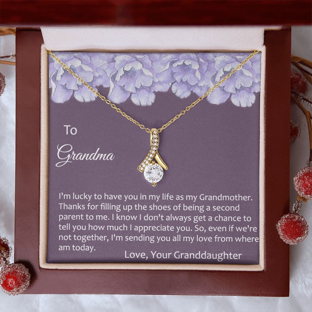 To My Grandma Necklace, Gift for Grandmother Necklace, Mothers Day Gift For Grandma Nana, Grandma Jewelry From Grandchildren GrandKids , Jewelry Box Gift For Grandma Grandmother21 Alluring Beauty Necklace
