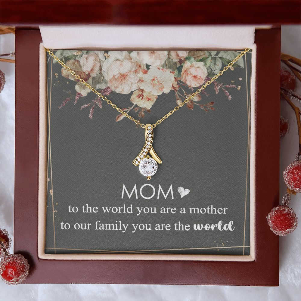 Mom Necklace Gifts for Mom from Daughter to Mom Gifts for Mothers Day from Daughter, To My Mom Necklace from Daughter to Mom Birthday Gifts Necklace with Message Card and Gift Box4 Alluring Beauty Necklace