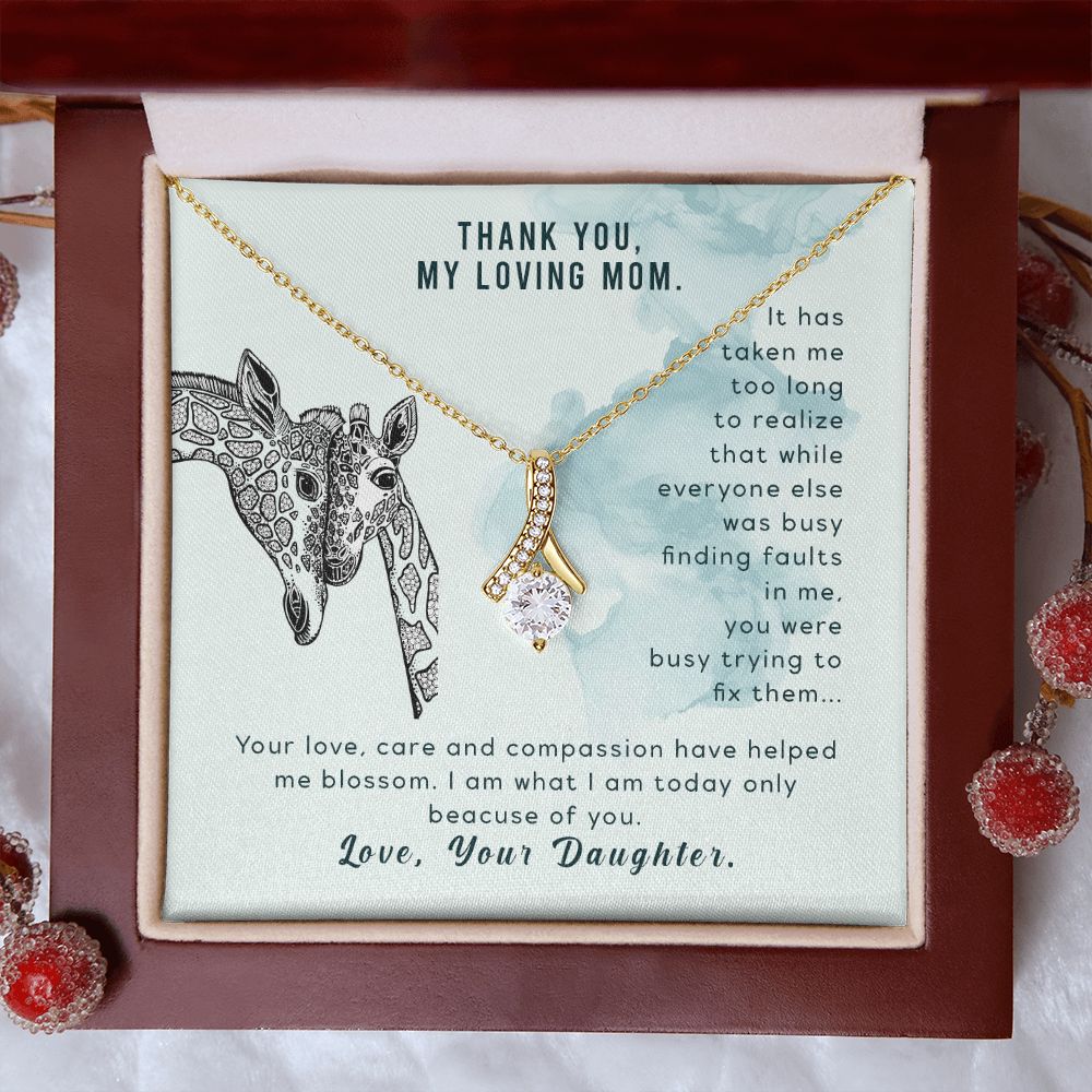 To My Thank You My Loving Mom Giraffe Necklace Pendant Gift From Mom Necklace Gift For To Daughter Birthday Daughter In Law Gift On Birthday Anniversary Gift 30821 Alluring Beauty Necklace