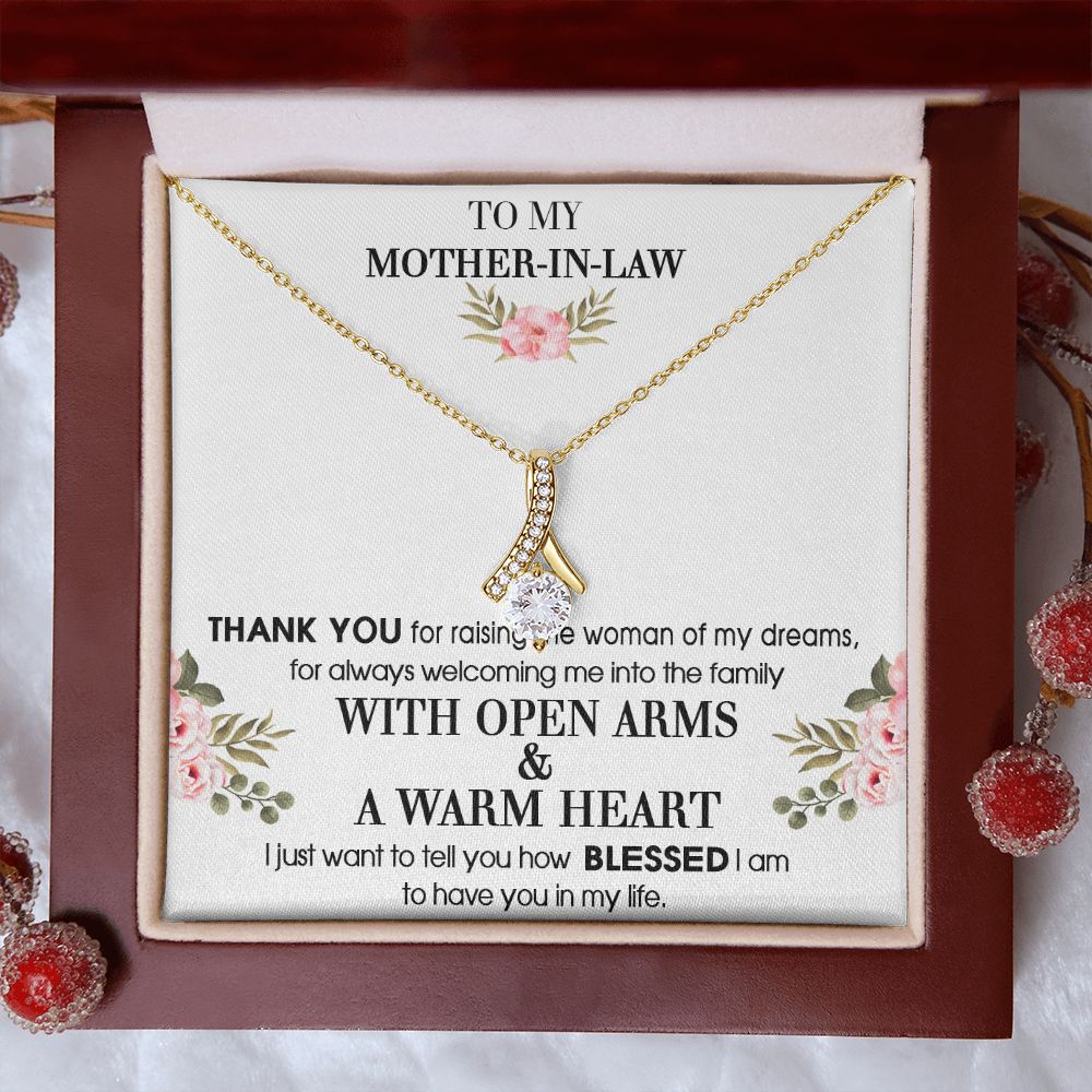 To My Mother-In-Law From Son-In-Law Thank You For Raising Alluring Beauty Necklace