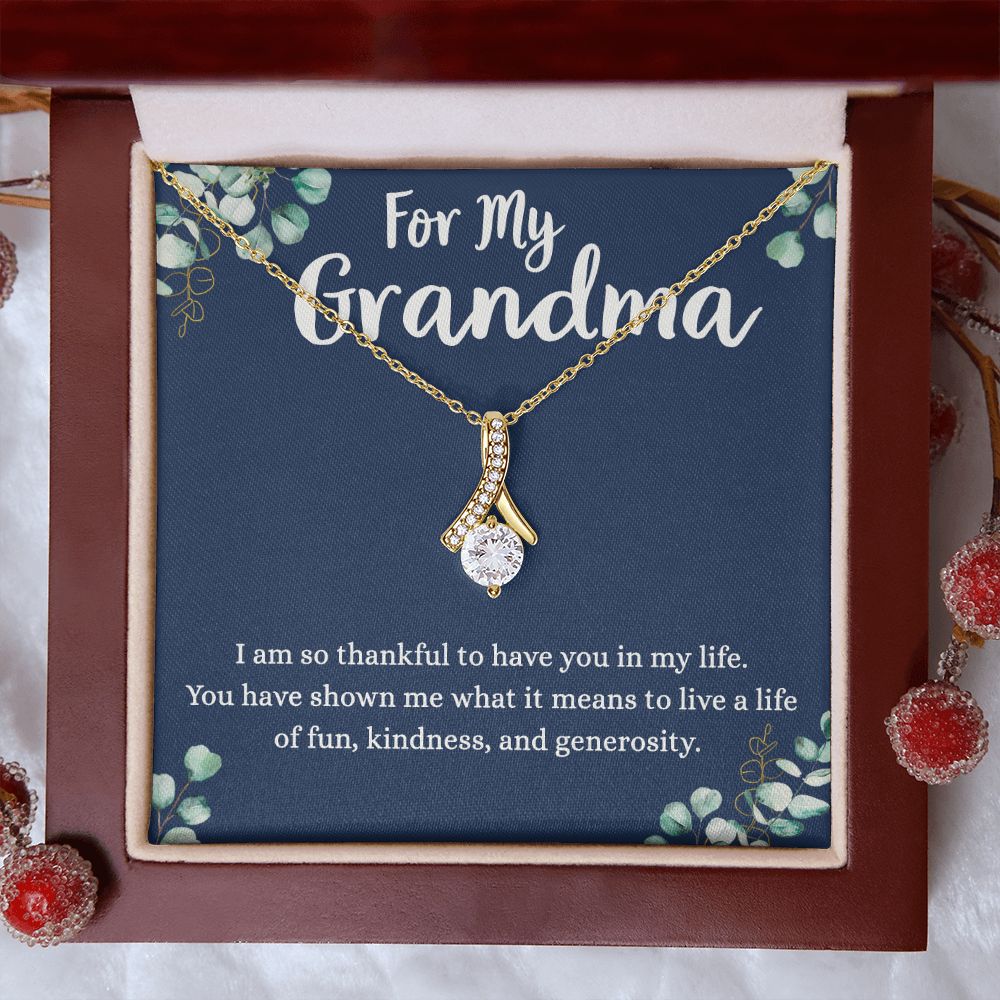 To My Grandma Necklace, Gift for Grandmother Necklace, Mothers Day Gift For Grandma Nana, Grandma Jewelry From Grandchildren GrandKids , Jewelry Box Gift For Grandma Grandmother4 Alluring Beauty Necklace