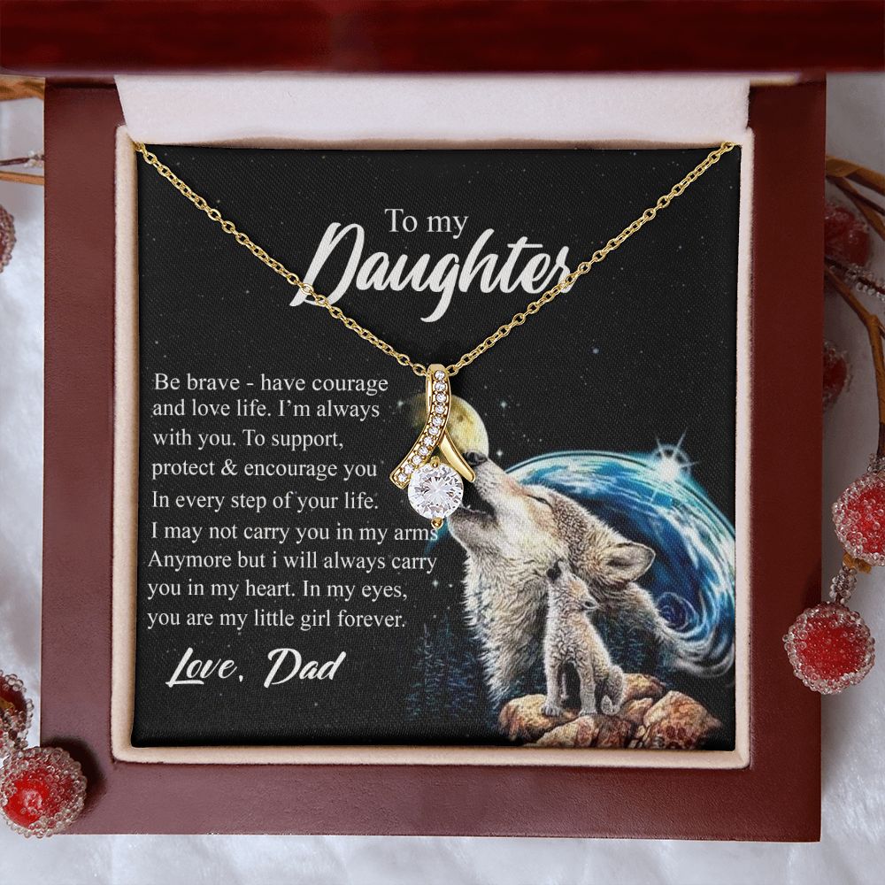 Mother Daughter Gift Ideas, To My Daughter Gift Necklace from Mom, Jewelry Pendant Present for Daughter, Birthday Christmas Gift Graduation Gifts for Daughters, Mother and Daughter Necklace 26 Alluring Beauty Necklace