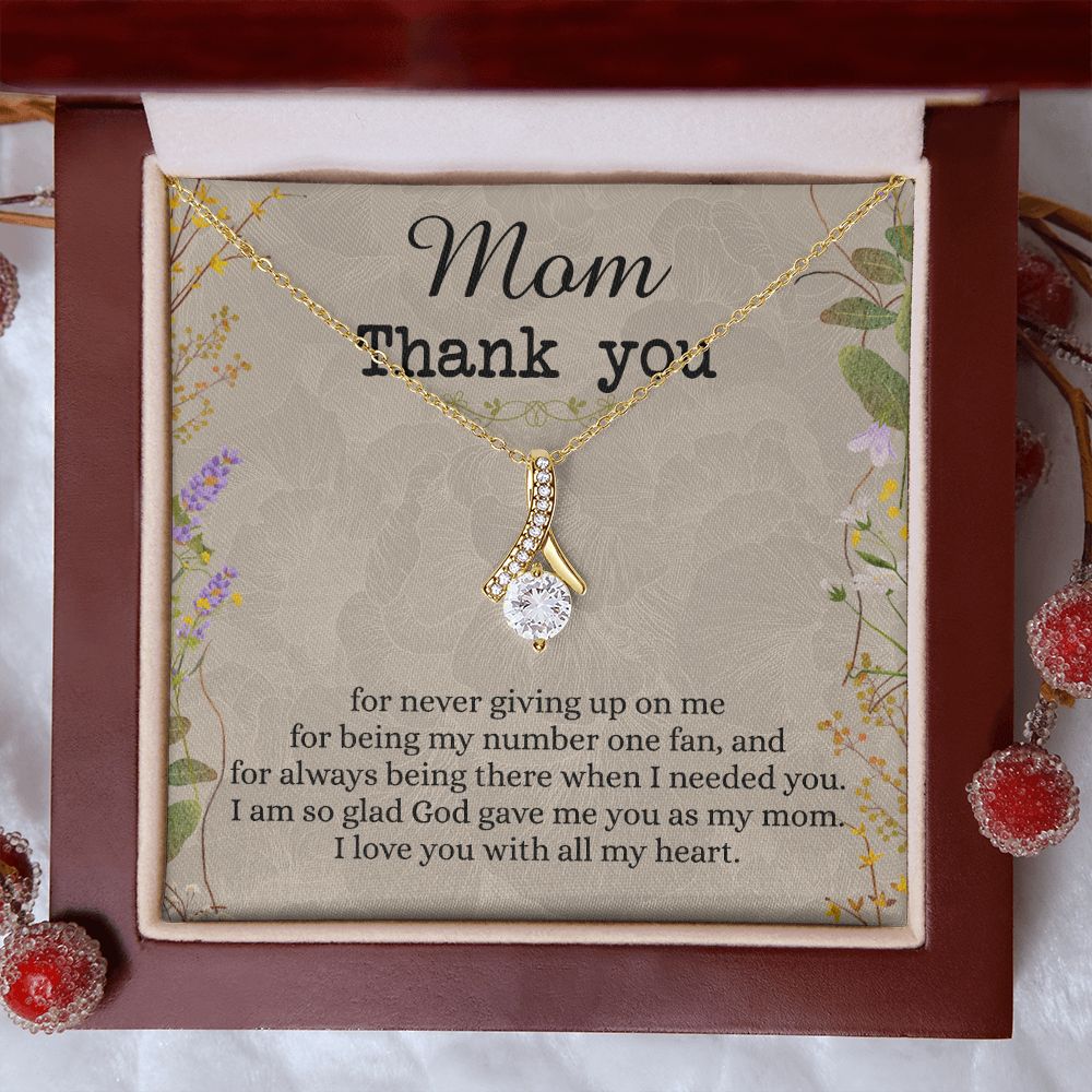 To My Mom Necklace, Thank you Mom Gift, Gift for Mom, Mother's Day Gift from Daughter, Mother Daughter gift, Gift from child, Gift for Mom, Mothers Day Necklace for Women Alluring Beauty Necklace