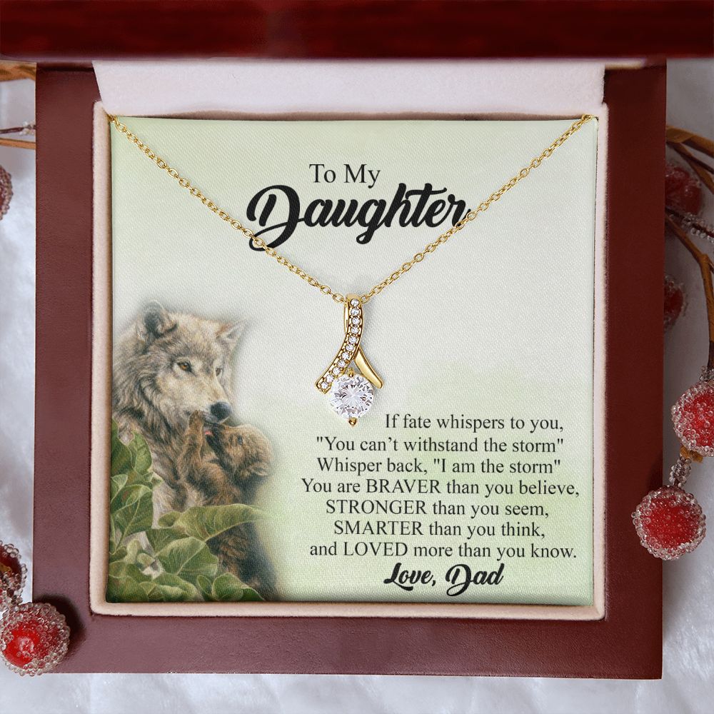 Mother Daughter Gift Ideas, To My Daughter Gift Necklace from Mom, Jewelry Pendant Present for Daughter, Birthday Christmas Gift Graduation Gifts for Daughters, Mother and Daughter Necklace 27 Alluring Beauty Necklace
