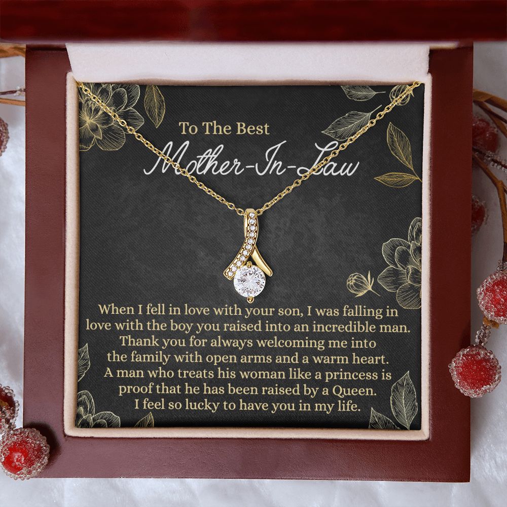 Mother In Law Gift, Cute Mother In Law Gifts Christmas, Unique Gift for Mother In Law Birthday, Best Mother In Law Gift, Mother-In-Law Gift Alluring Beauty Necklace