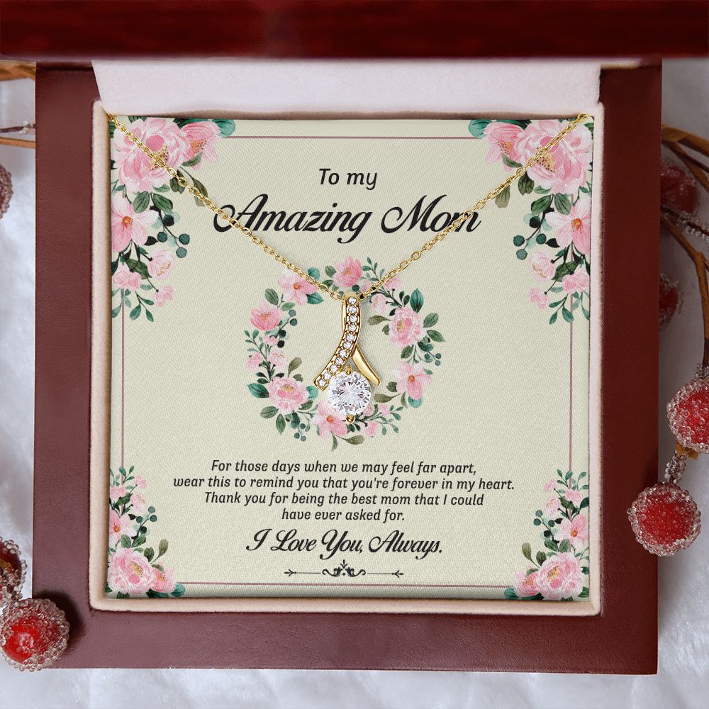 To My Mom Necklace, Gift For Mom, Mother's Day Gift from Daughter, Mom Jewelry Gift for Mothers Day, Birthday Gift for Mother, Moms Gift from Daughter Son, Necklace for Mom Mother17 Alluring Beauty Necklace