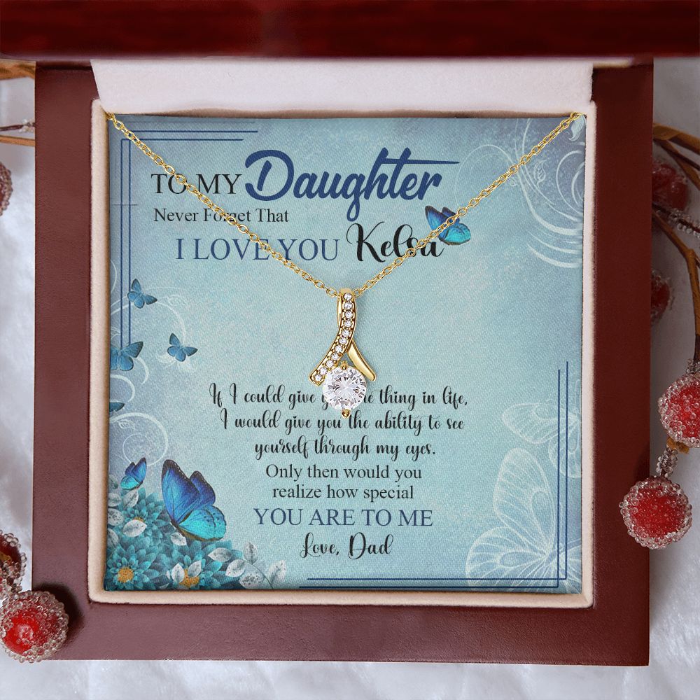 Mother Daughter Gift Ideas, To My Daughter Gift Necklace from Mom, Jewelry Pendant Present for Daughter, Birthday Christmas Gift Graduation Gifts for Daughters, Mother and Daughter Necklace 21 Alluring Beauty Necklace