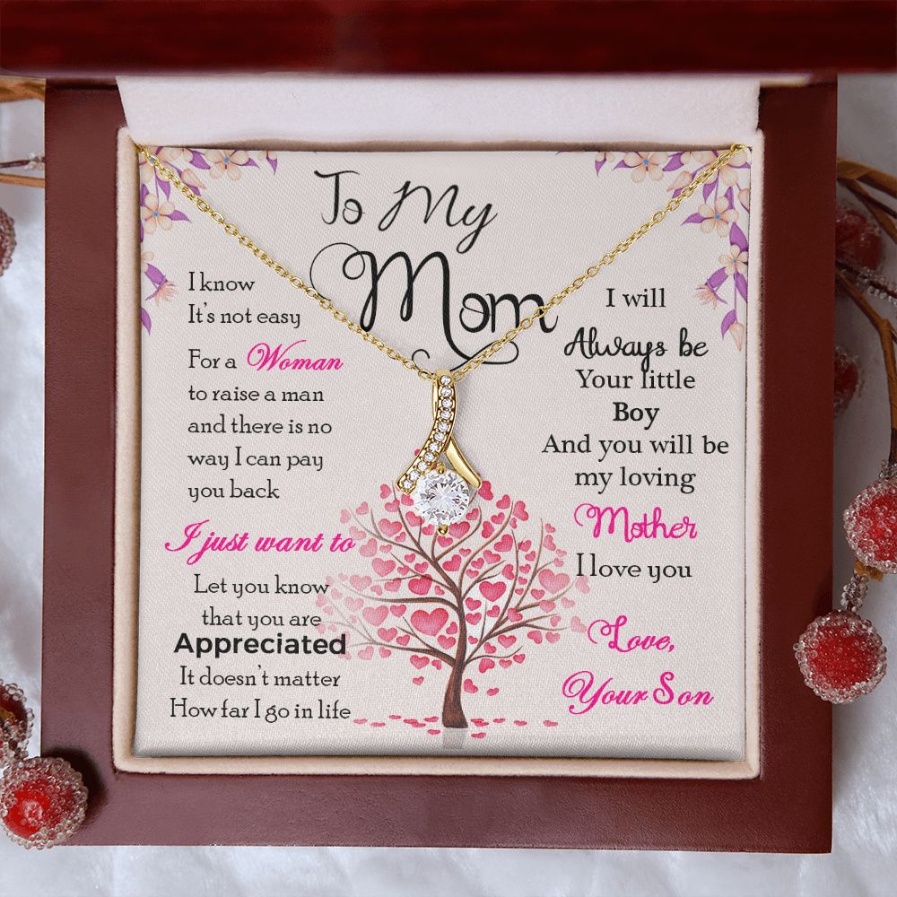 To My Mom Necklace Pendant Gift From Son I Know It's Not Easy For A Woman Necklace For To Mom Happy Mothers Day Mother In Law Gift On Birthday Anniversary Gift 30821 Alluring Beauty Necklace
