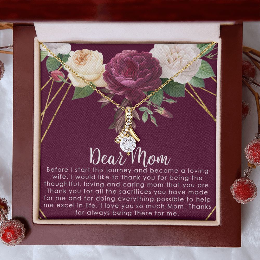 To My Mom Necklace, Gift For Mom, Mother's Day Gift from Daughter, Mom Jewelry Gift for Mothers Day, Birthday Gift for Mother, Moms Gift from Daughter Son, Necklace for Mom Mother2 Alluring Beauty Necklace