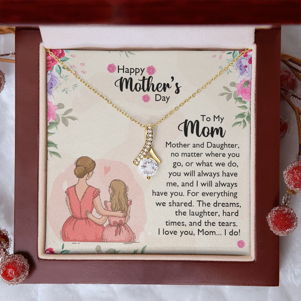 Mom Necklace Gifts for Mom from Daughter to Mom Gifts for Mothers Day from Daughter, To My Mom Necklace from Daughter to Mom Birthday Gifts Necklace with Message Card and Gift Box11 Alluring Beauty Necklace