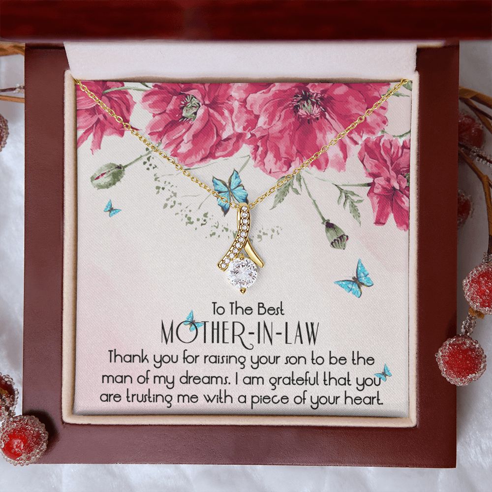 To The Best Mother In Law Necklace, Mother In Law Gifts, Mothers Day Gifts Necklace Alluring Beauty Necklace