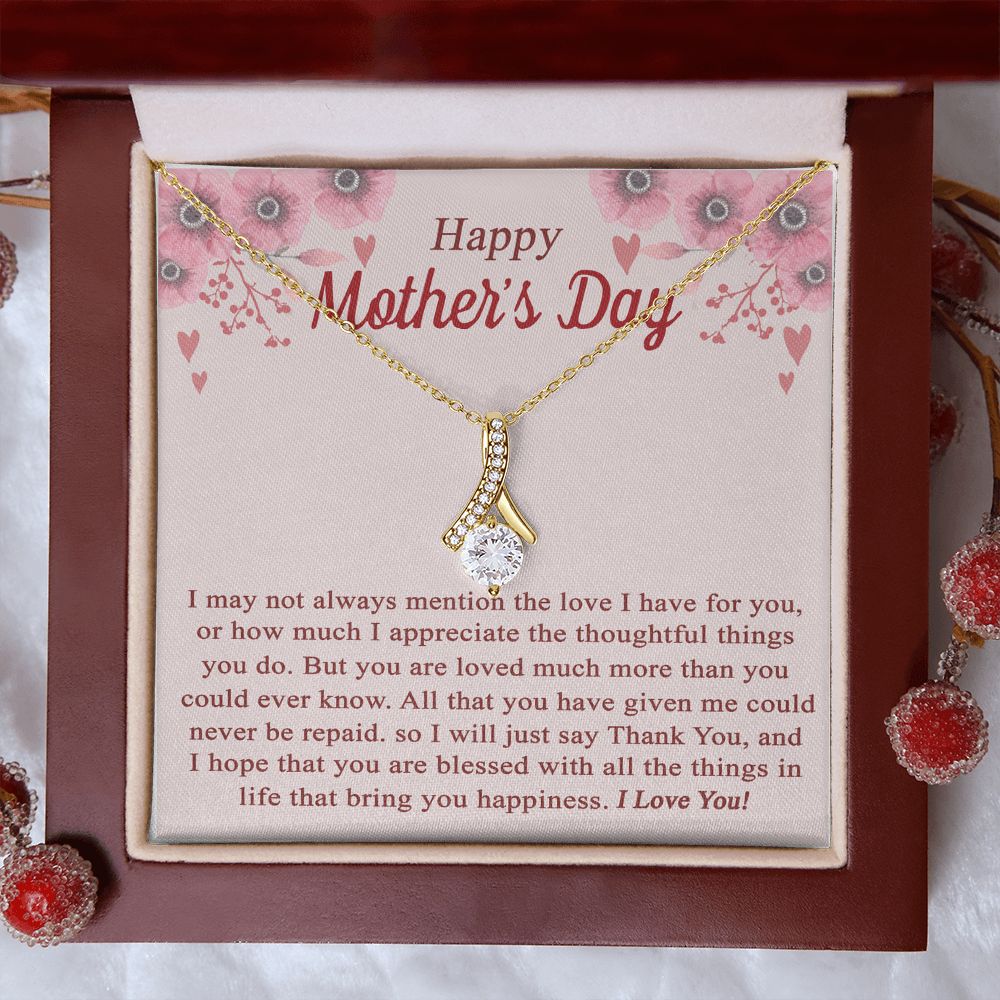 vTo My Mom Angel Mother Necklace Pendant Gift From Daughter Or Son With Message Card Gift For Mom Alluring Beauty Necklace