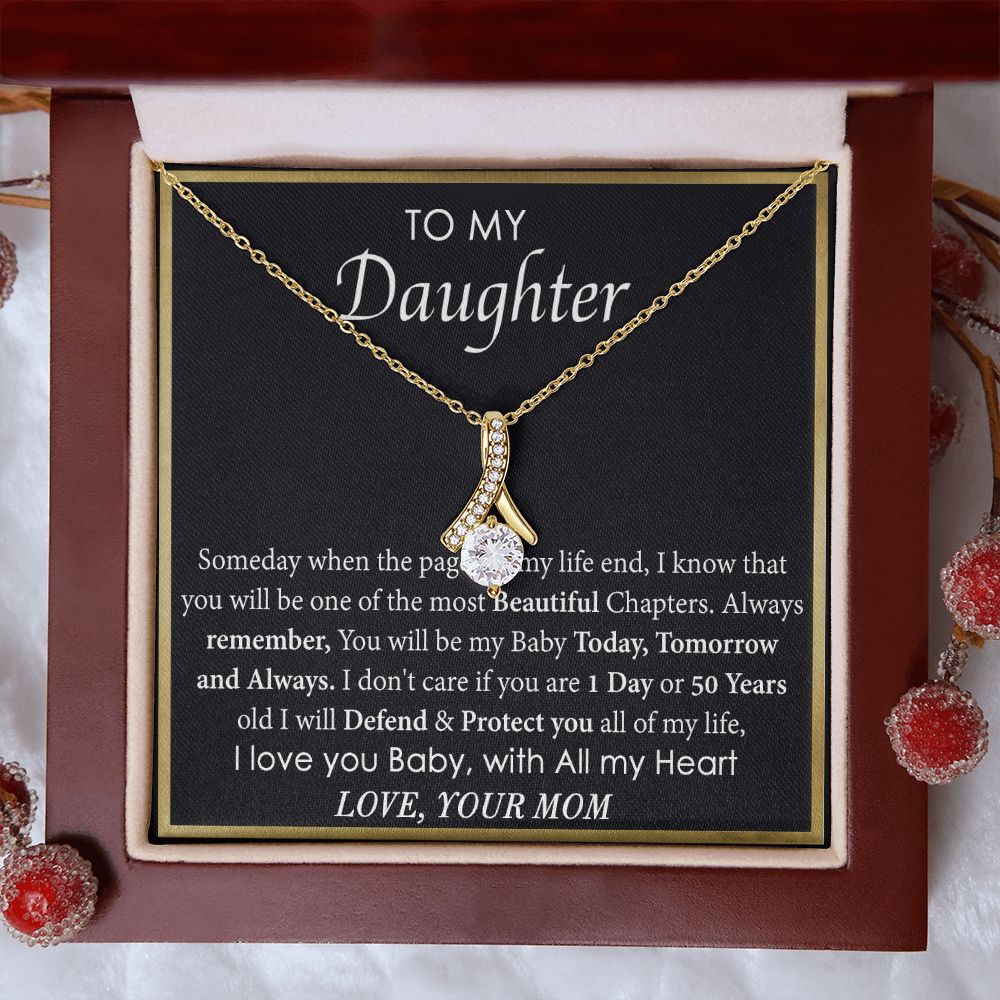 Mother Daughter Gift Ideas, To My Daughter Gift Necklace from Mom, Jewelry Pendant Present for Daughter, Birthday Christmas Gift Graduation Gifts for Daughters, Mother and Daughter Necklace 2136 Alluring Beauty Necklace